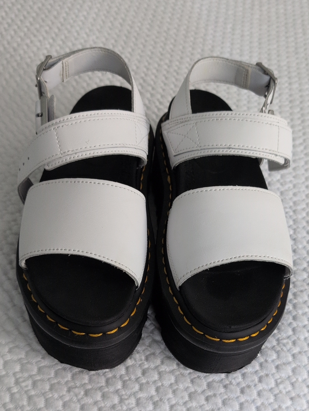 Dr. Martens Voss Quad White Hydro Platform Sandals - Picture 1 of 7